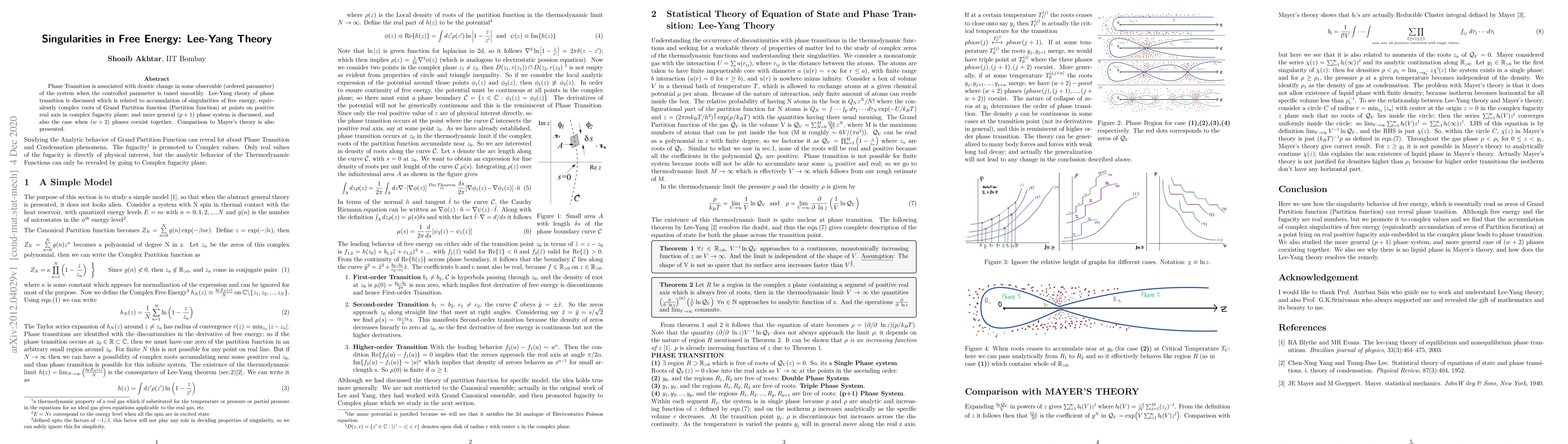 Thumbnail for Singularities in Free Energy: Lee-Yang Theory