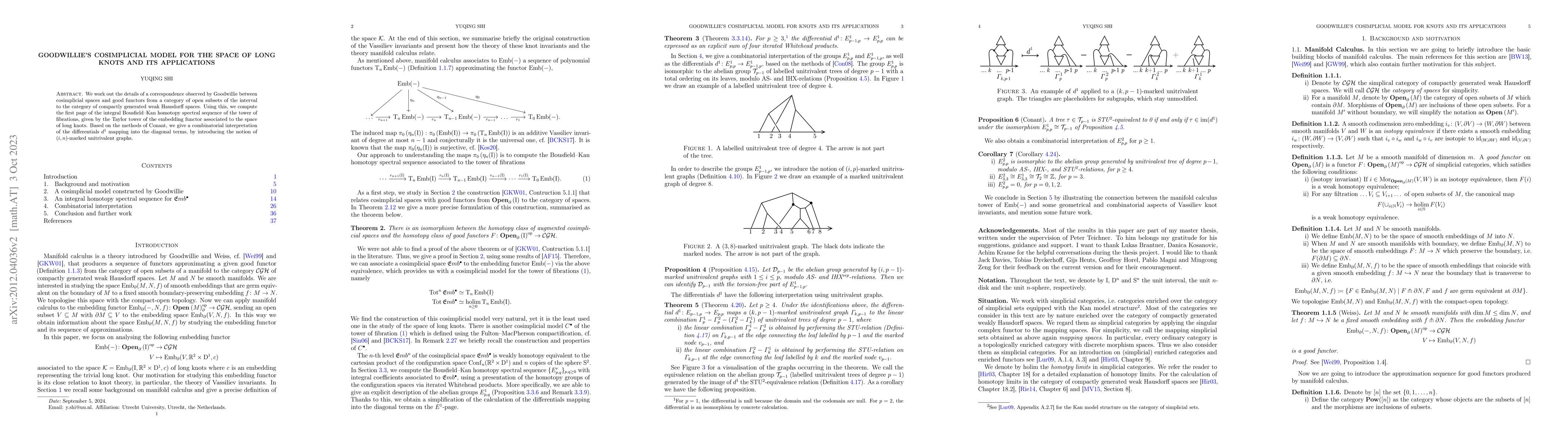 Thumbnail for Goodwillie's cosimplicial model for the space of long knots and its
  applications