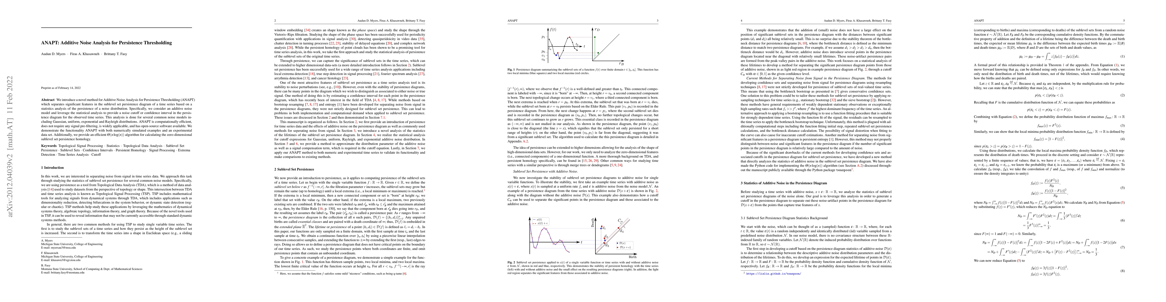 Thumbnail for ANAPT: Additive Noise Analysis for Persistence Thresholding
