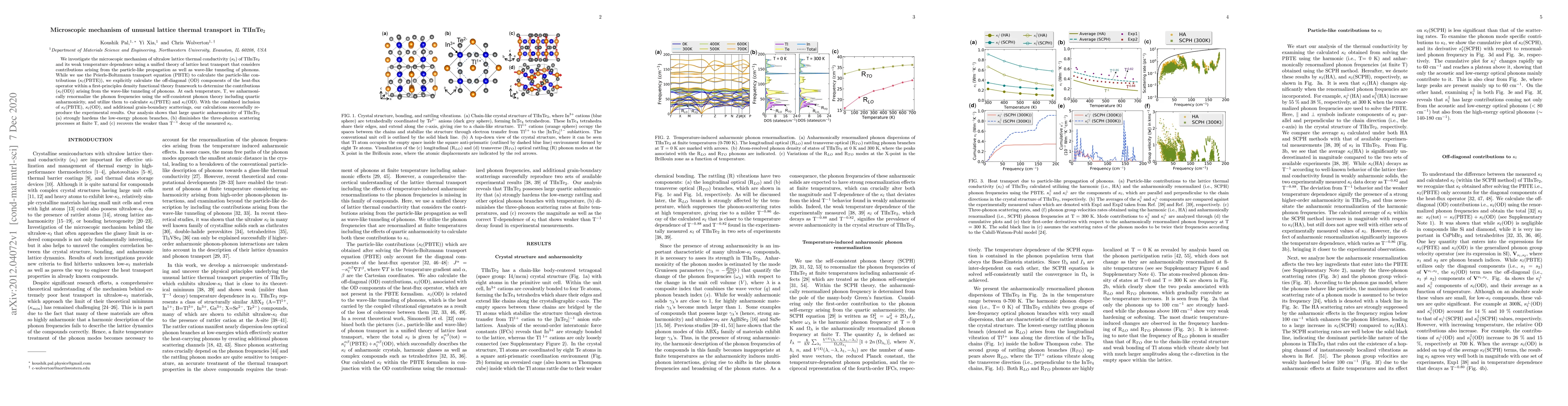 Thumbnail for Microscopic mechanism of unusual lattice thermal transport in TlInTe$_2$