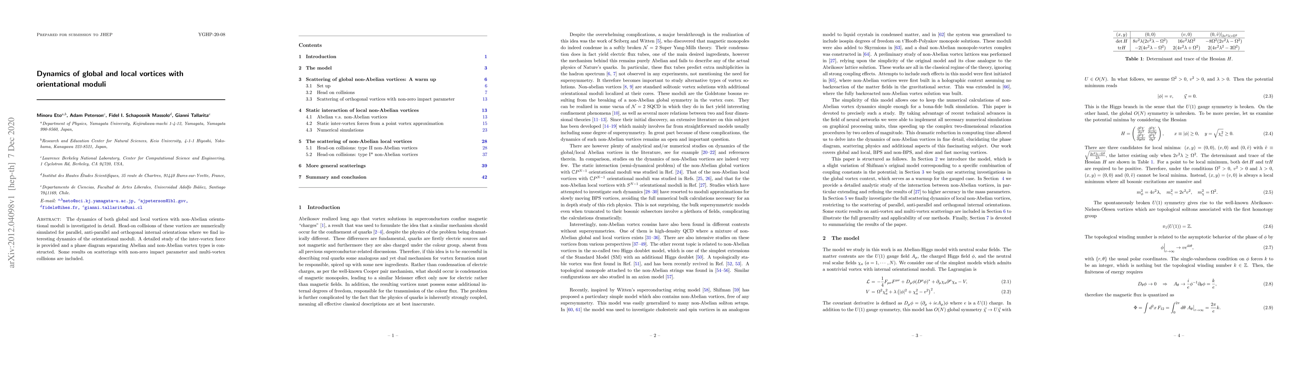 Thumbnail for Dynamics of global and local vortices with orientational moduli