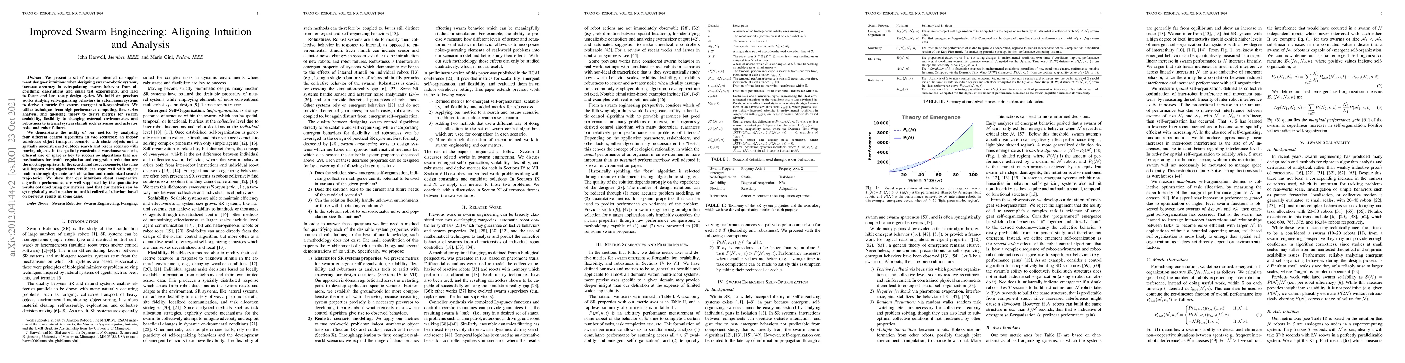 Thumbnail for Improved Swarm Engineering: Aligning Intuition and Analysis