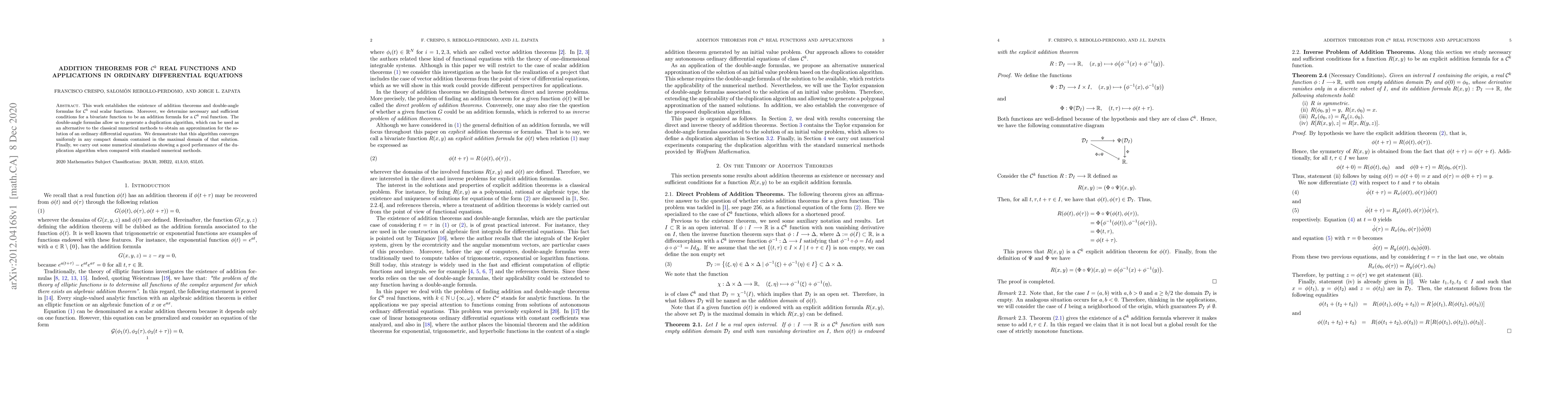 Thumbnail for Addition theorems for Ck real functions and applications in ordinary
  differential equations
