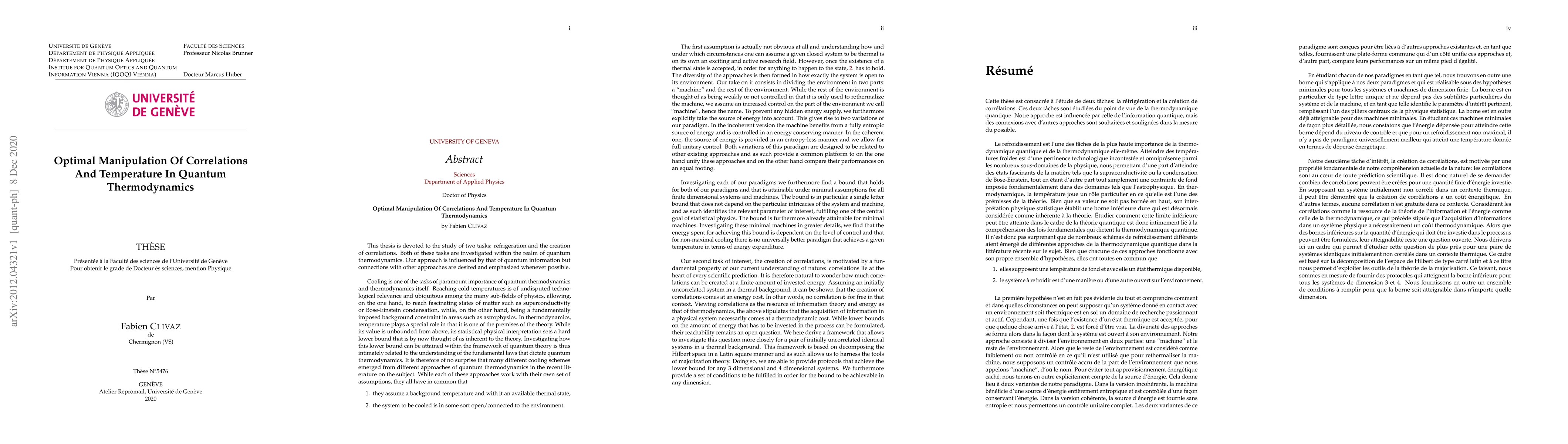 Thumbnail for Optimal Manipulation Of Correlations And Temperature In Quantum
  Thermodynamics