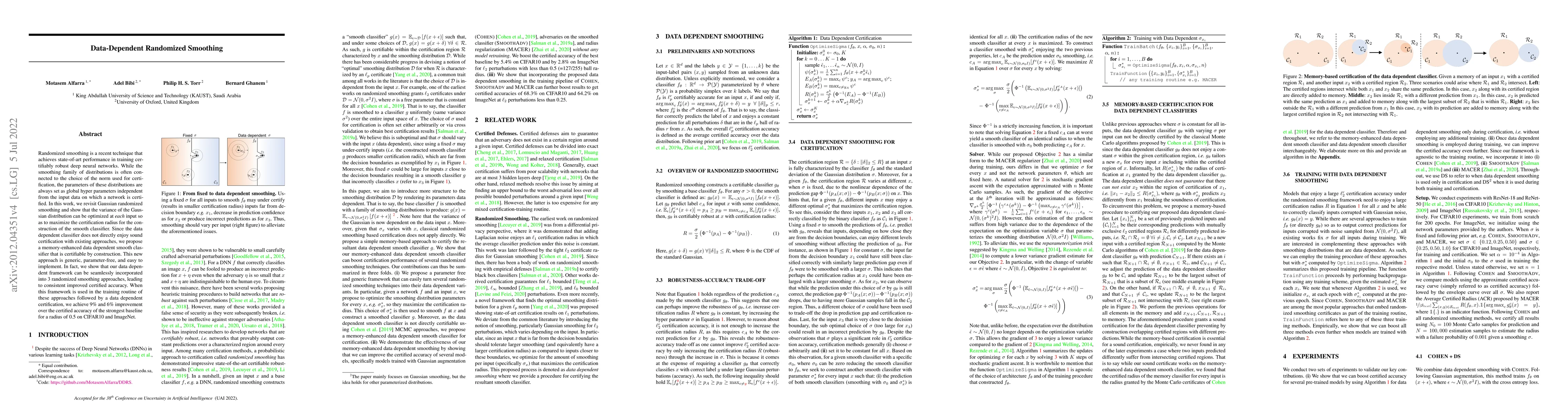 Thumbnail for Data-Dependent Randomized Smoothing