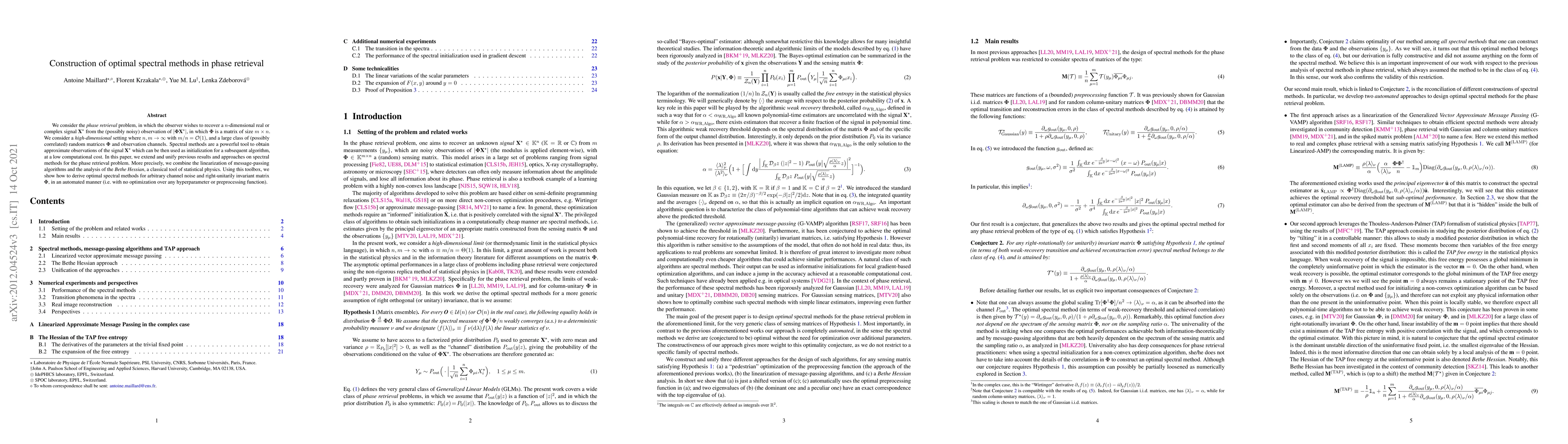 Thumbnail for Construction of optimal spectral methods in phase retrieval