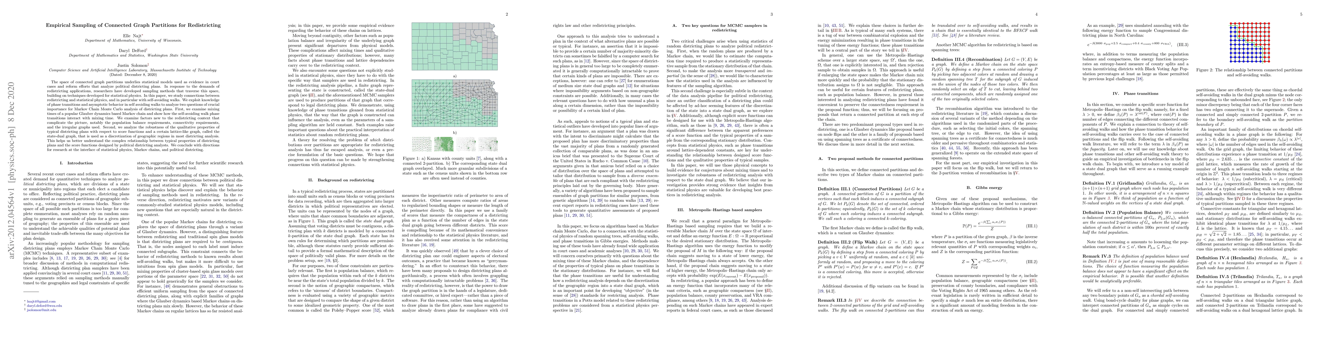 Thumbnail for Empirical Sampling of Connected Graph Partitions for Redistricting
