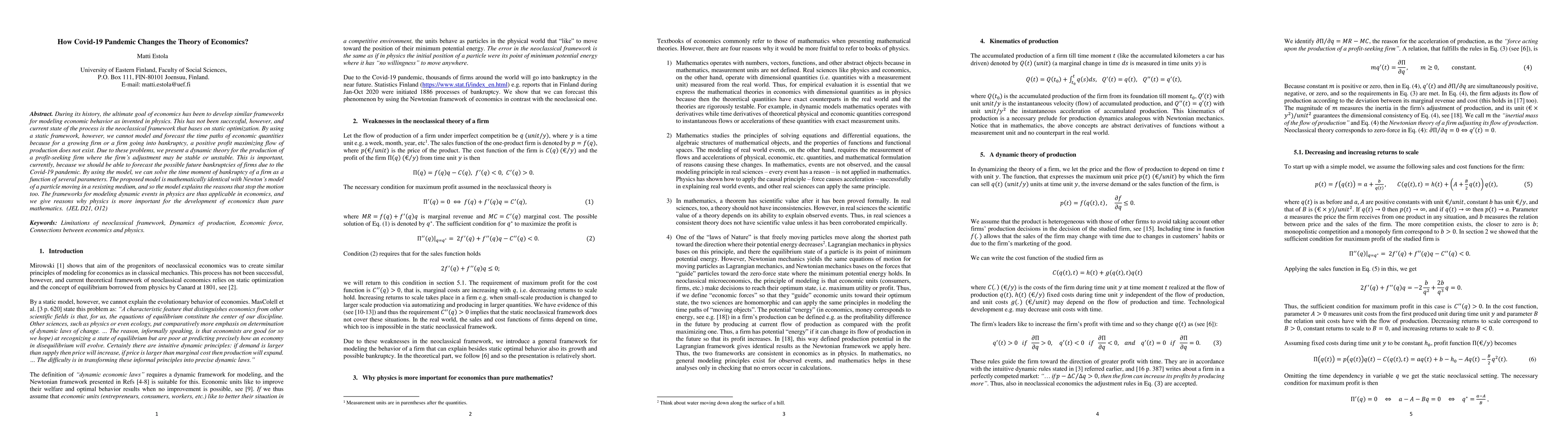 Thumbnail for How Covid-19 Pandemic Changes the Theory of Economics?
