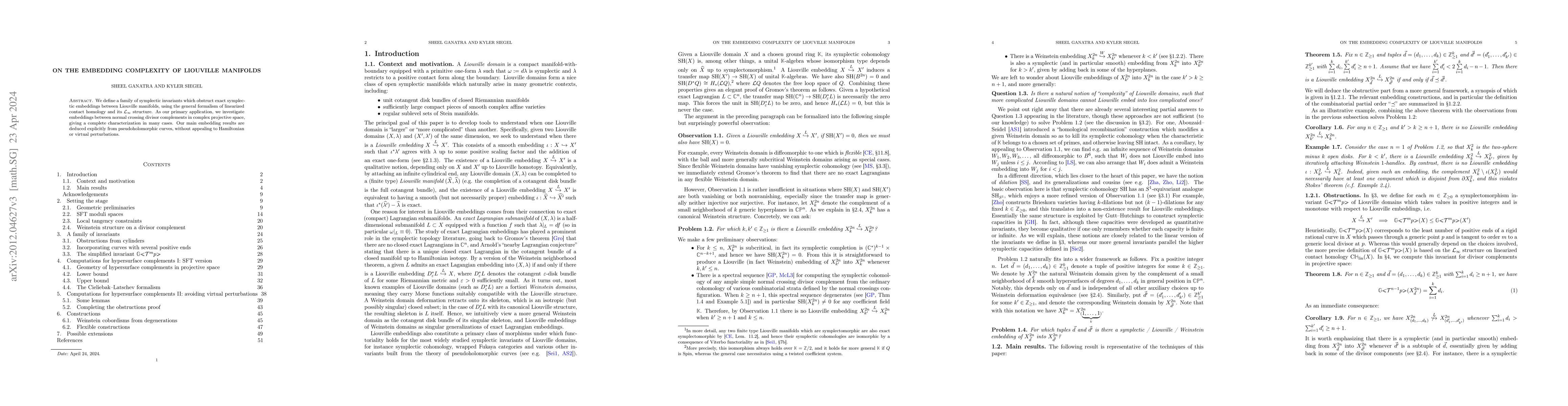 Thumbnail for On the embedding complexity of Liouville manifolds