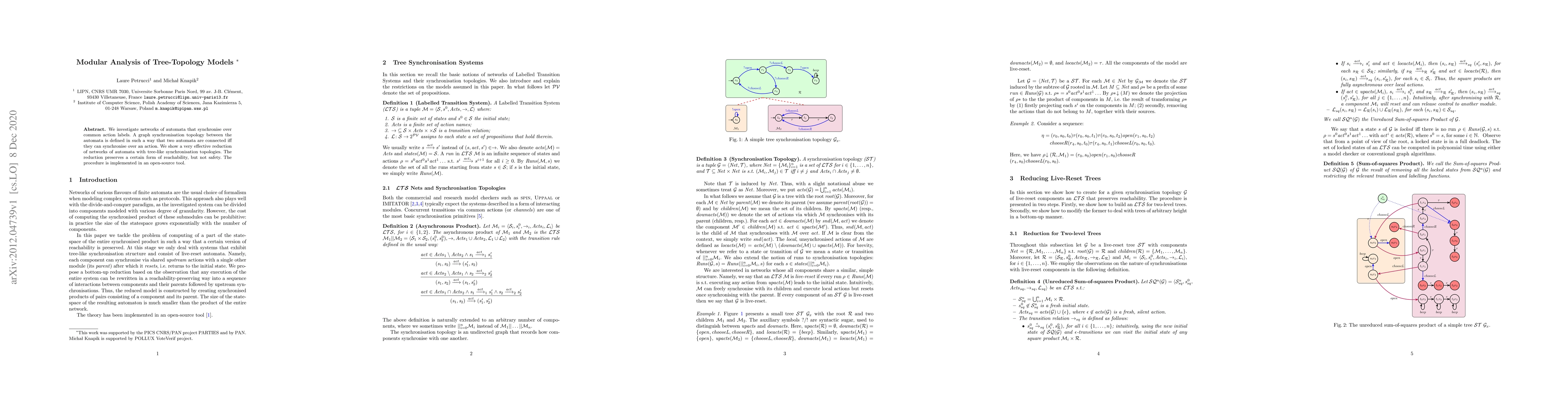 Thumbnail for Modular Analysis of Tree-Topology Models