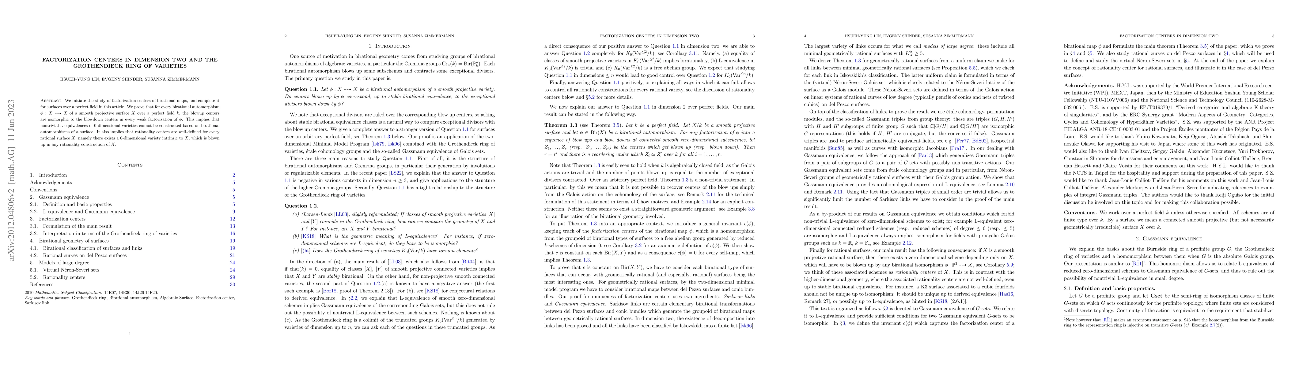 Thumbnail for Factorization centers in dimension two and the Grothendieck ring of
  varieties