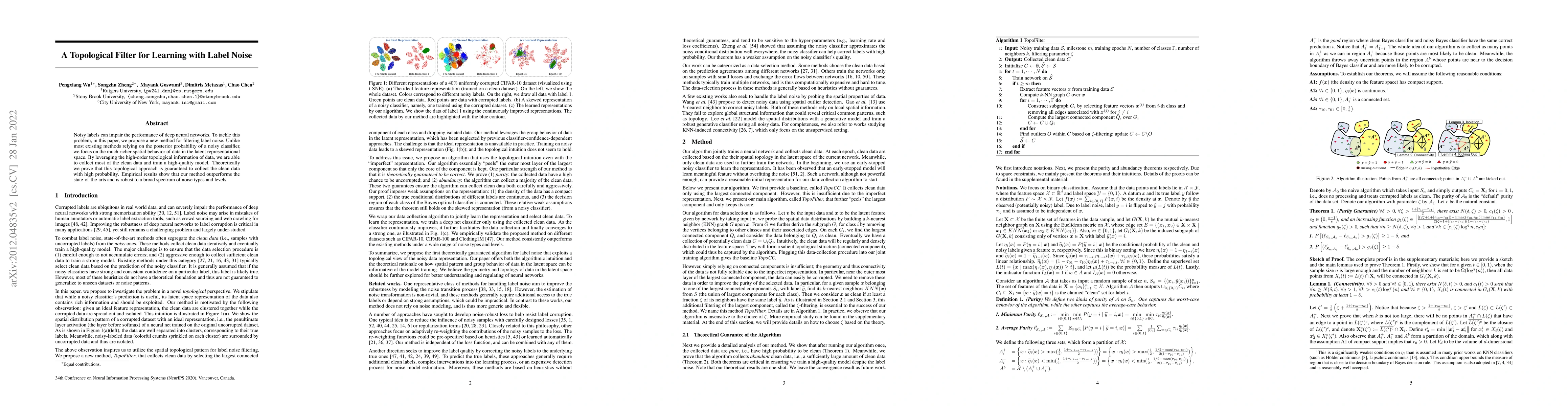 Thumbnail for A Topological Filter for Learning with Label Noise