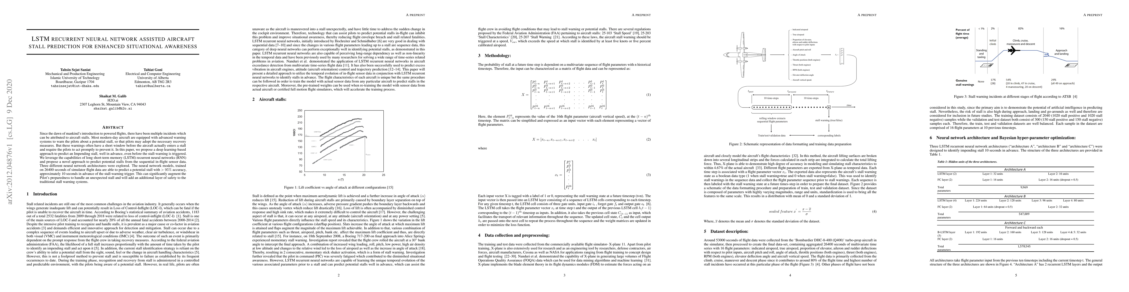 Thumbnail for LSTM recurrent neural network assisted aircraft stall prediction for
  enhanced situational awareness