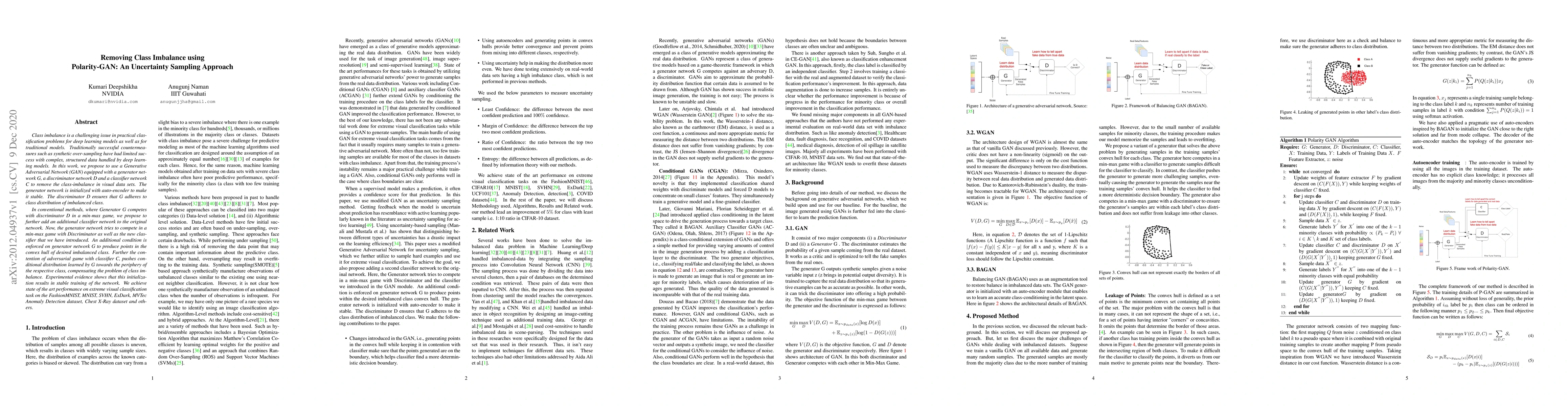 Thumbnail for Removing Class Imbalance using Polarity-GAN: An Uncertainty Sampling
  Approach