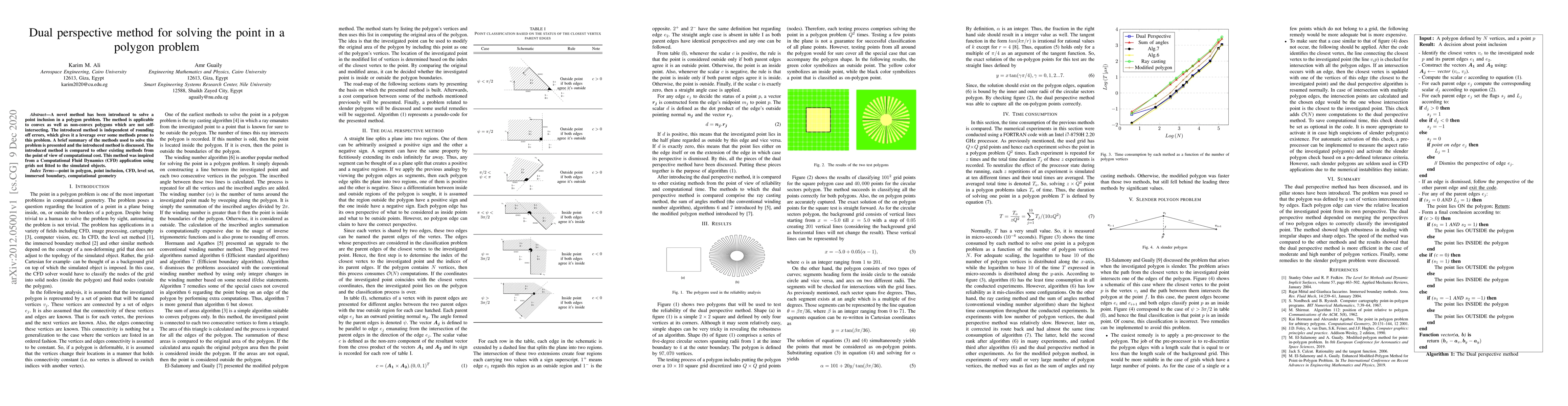 Thumbnail for Dual perspective method for solving the point in a polygon problem