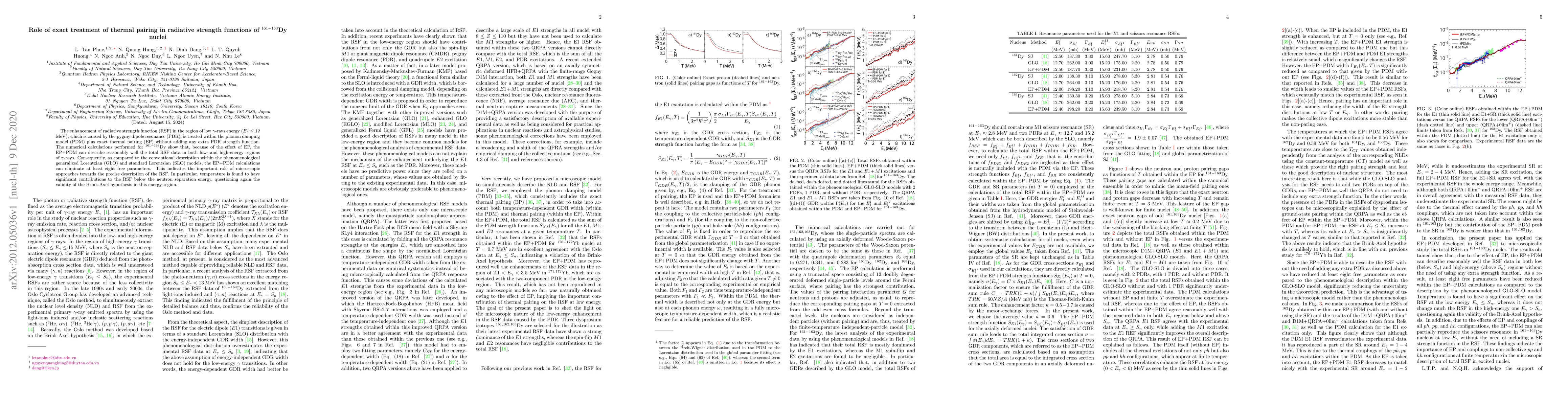 Thumbnail for Role of exact treatment of thermal pairing in radiative strength
  functions of $^{161-163}$Dy nuclei