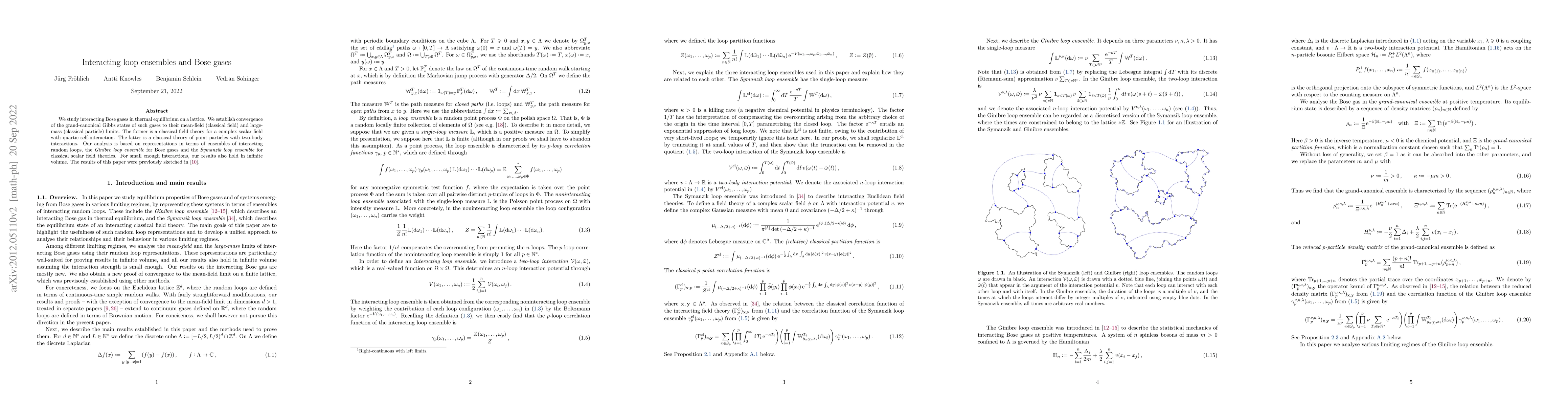 Thumbnail for Interacting loop ensembles and Bose gases