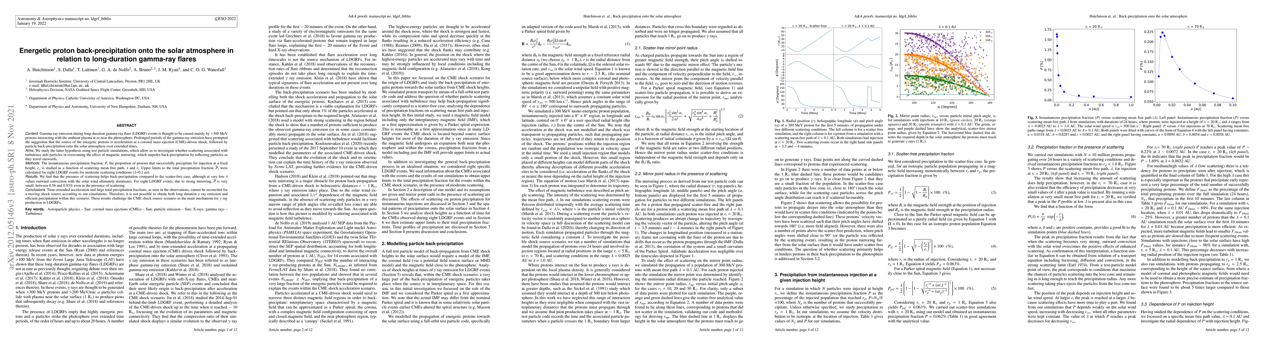 Thumbnail for Energetic Proton Back-Precipitation onto the Solar Atmosphere in
  Relation to Long-Duration Gamma-Ray Flares