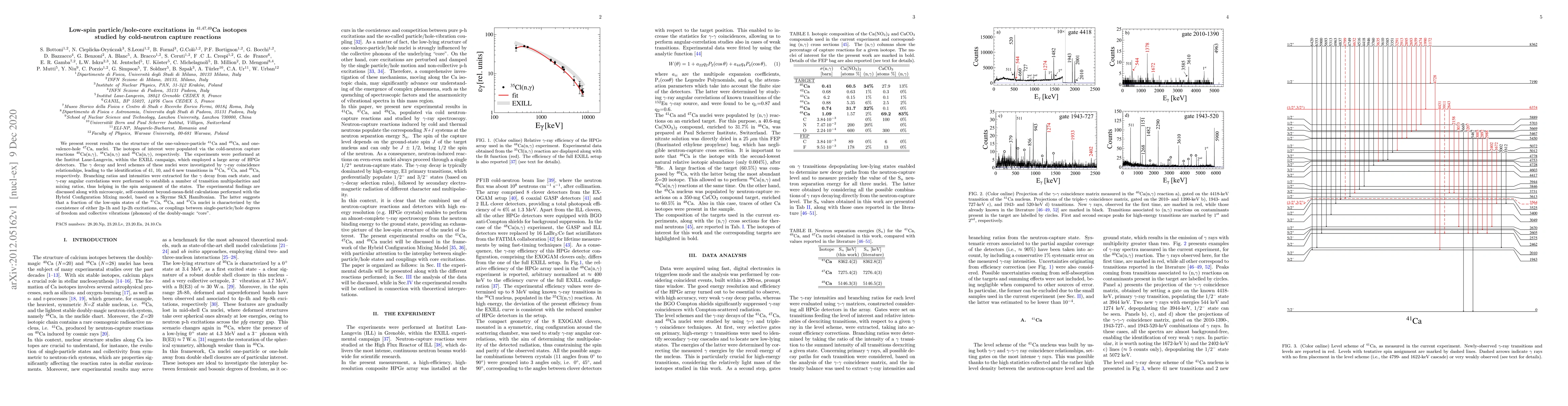 Thumbnail for Low-spin particle/hole-core excitations in $^{41,47,49}$Ca isotopes
  studied by cold-neutron capture reactions