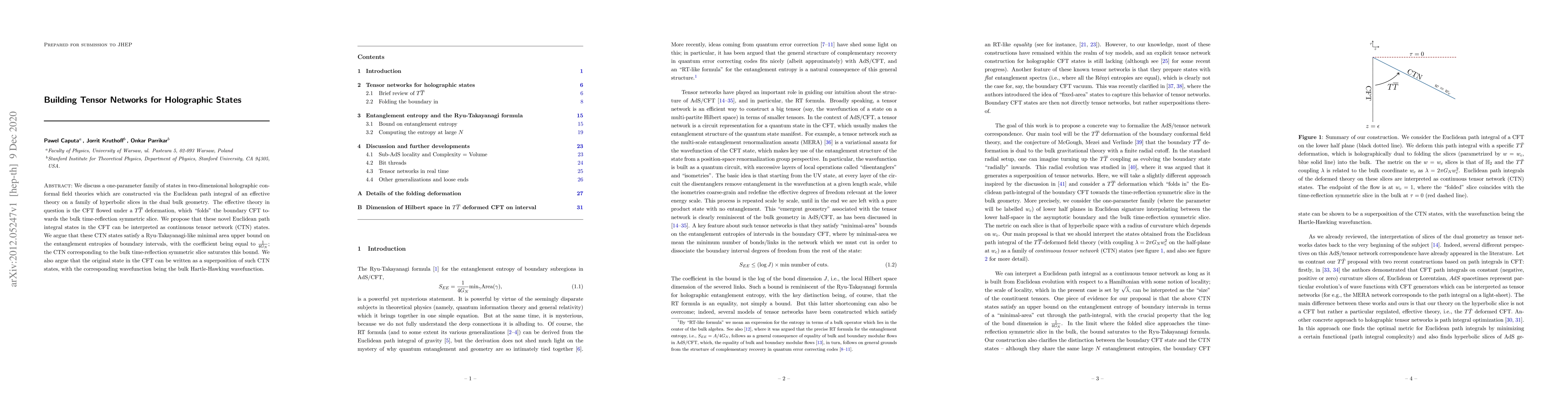 Thumbnail for Building Tensor Networks for Holographic States