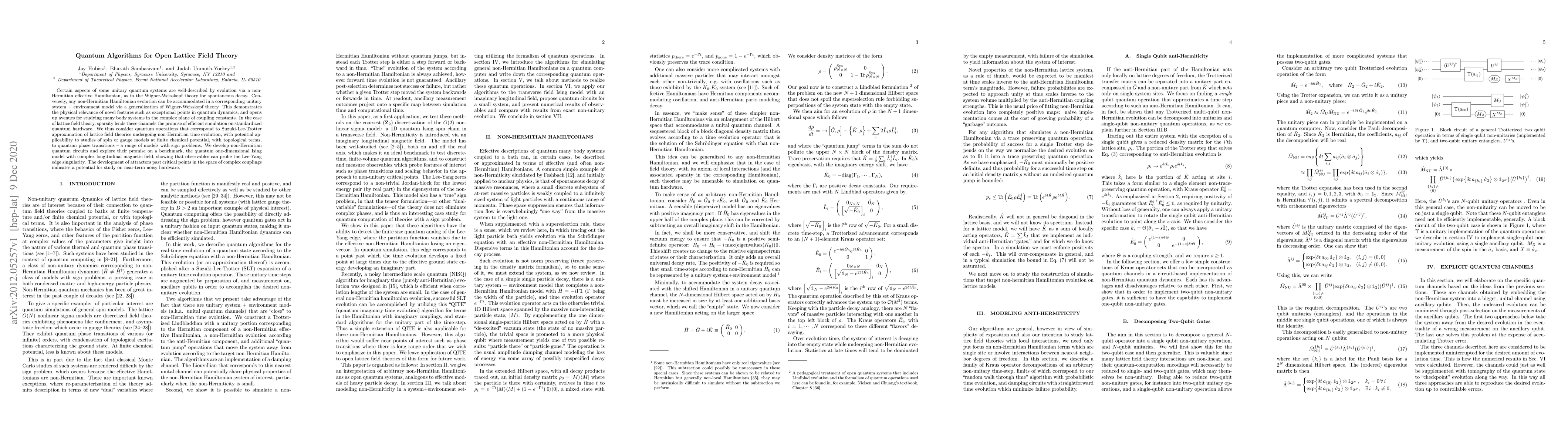 Thumbnail for Quantum Algorithms for Open Lattice Field Theory