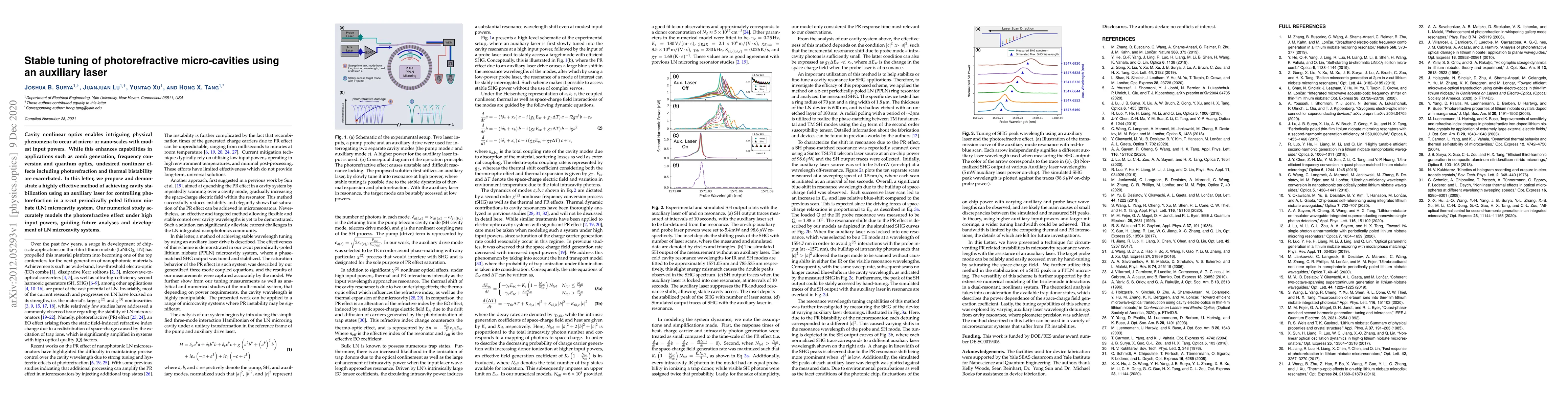 Thumbnail for Stable tuning of photorefractive micro-cavities using an auxiliary laser