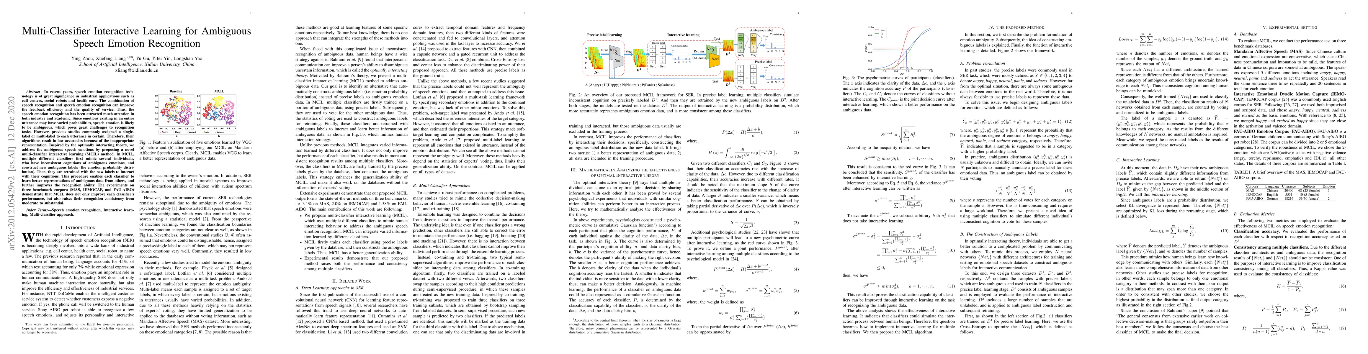 Thumbnail for Multi-Classifier Interactive Learning for Ambiguous Speech Emotion
  Recognition