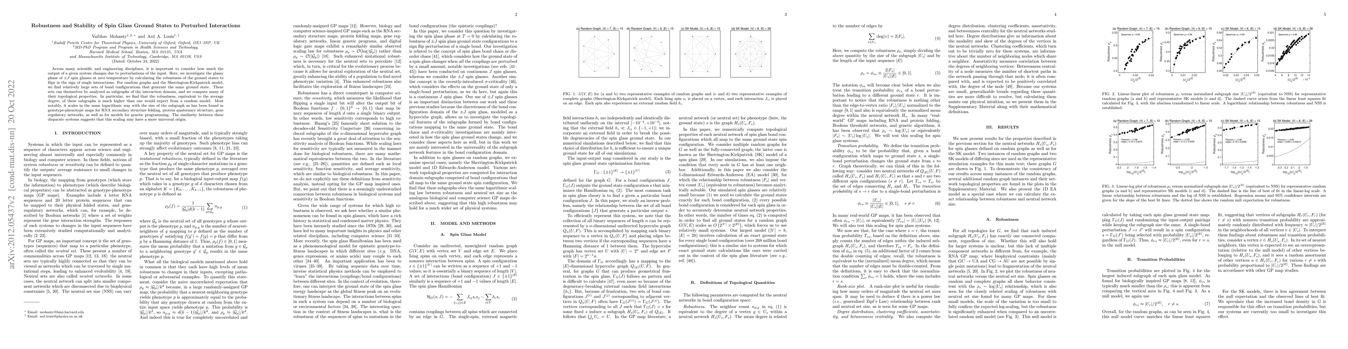 Thumbnail for Robustness and Stability of Spin Glass Ground States to Perturbed
  Interactions