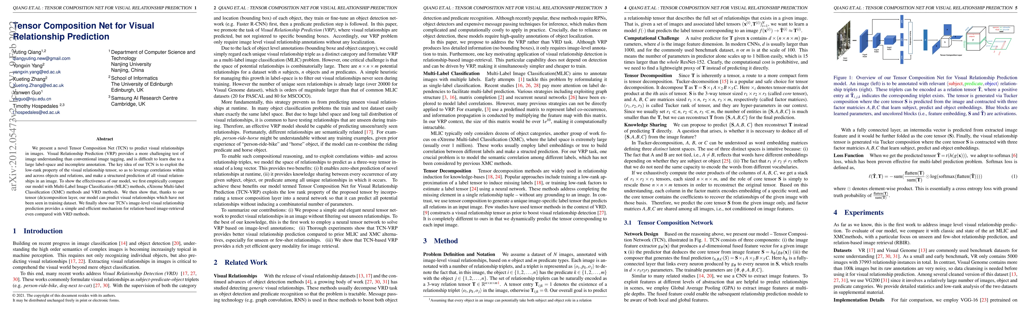 Thumbnail for Tensor Composition Net for Visual Relationship Prediction