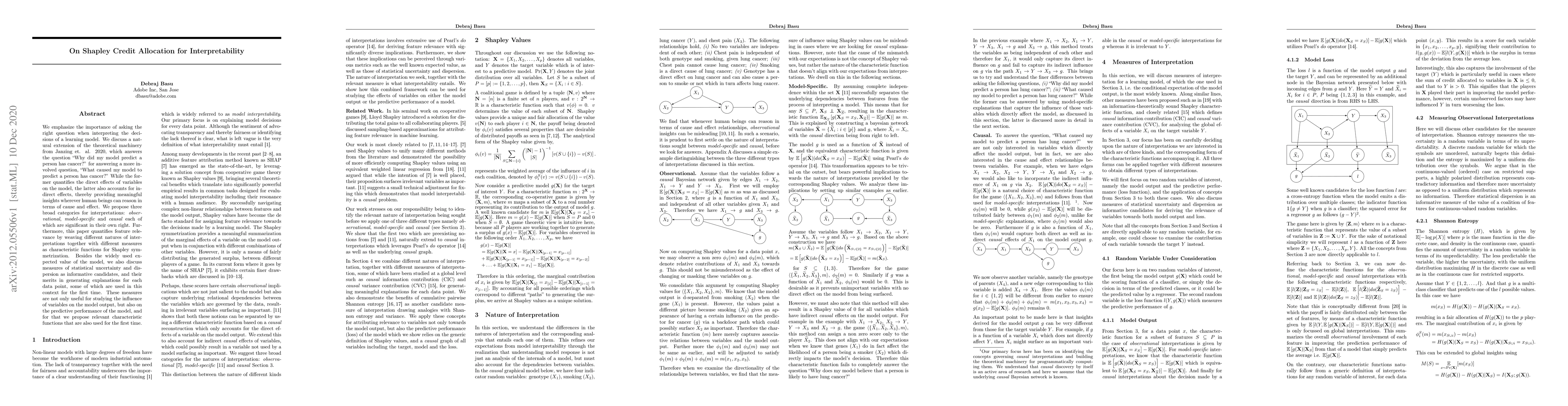 Thumbnail for On Shapley Credit Allocation for Interpretability