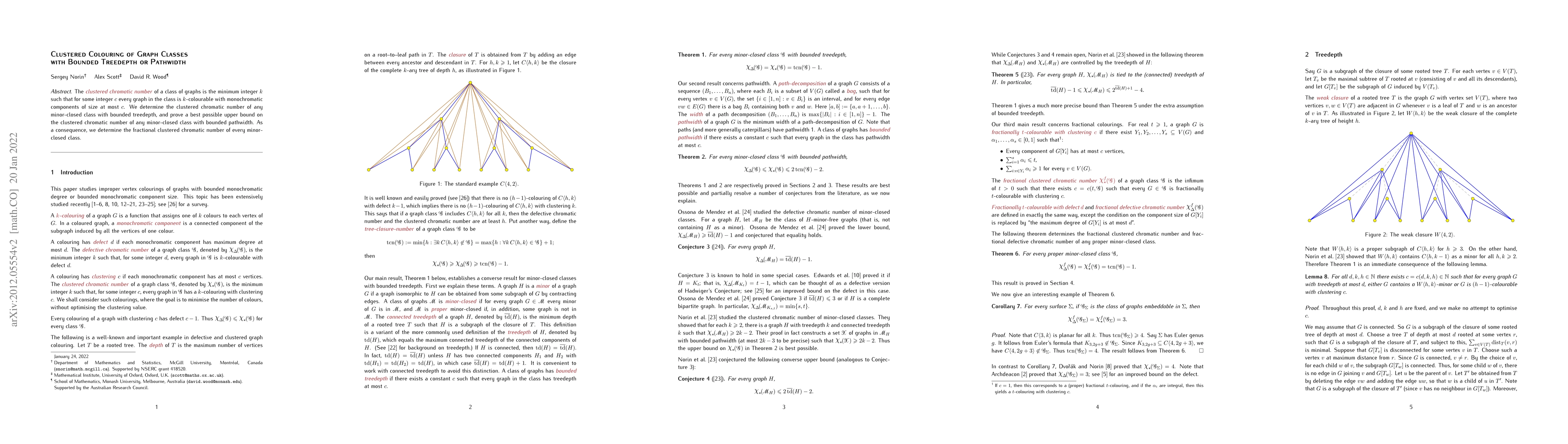 Thumbnail for Clustered colouring of graph classes with bounded treedepth or pathwidth