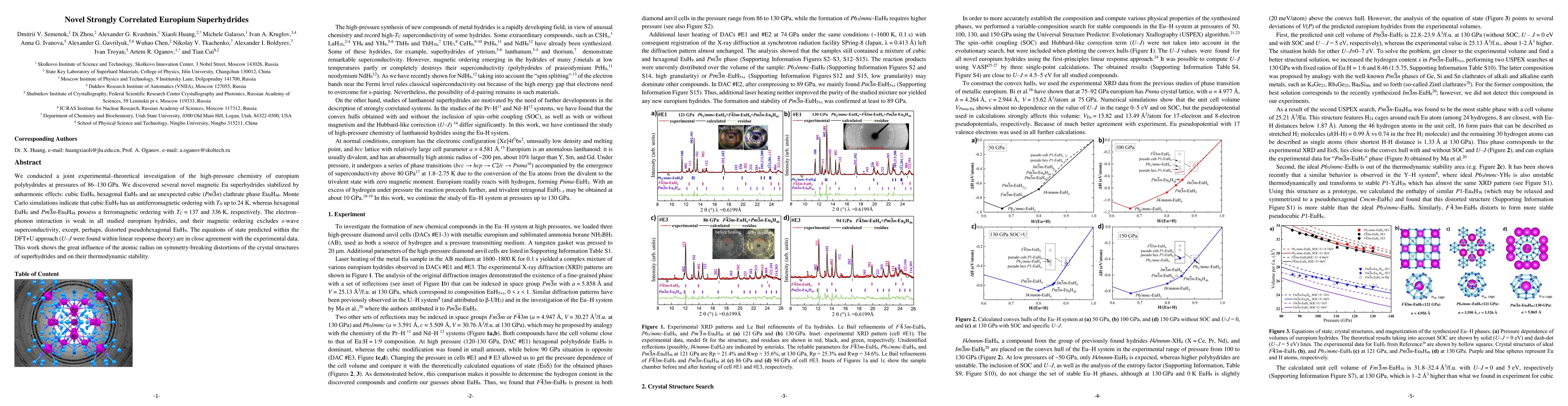 Thumbnail for Novel Strongly Correlated Europium Superhydrides