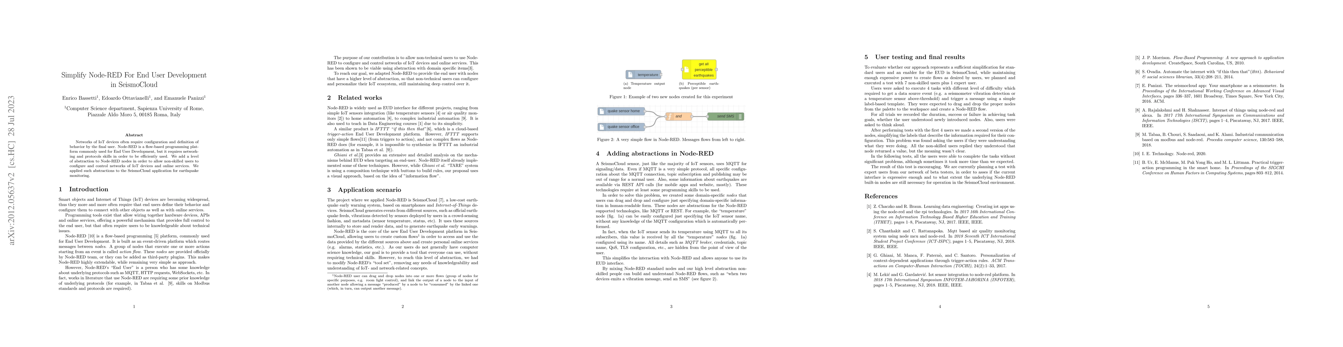 Thumbnail for Simplify Node-RED For End User Development in SeismoCloud