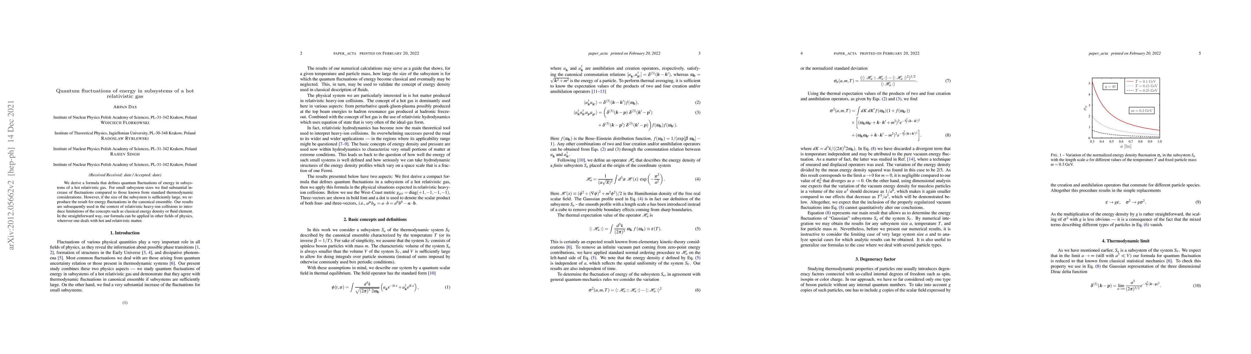 Thumbnail for Quantum fluctuations of energy in subsystems of a hot relativistic gas