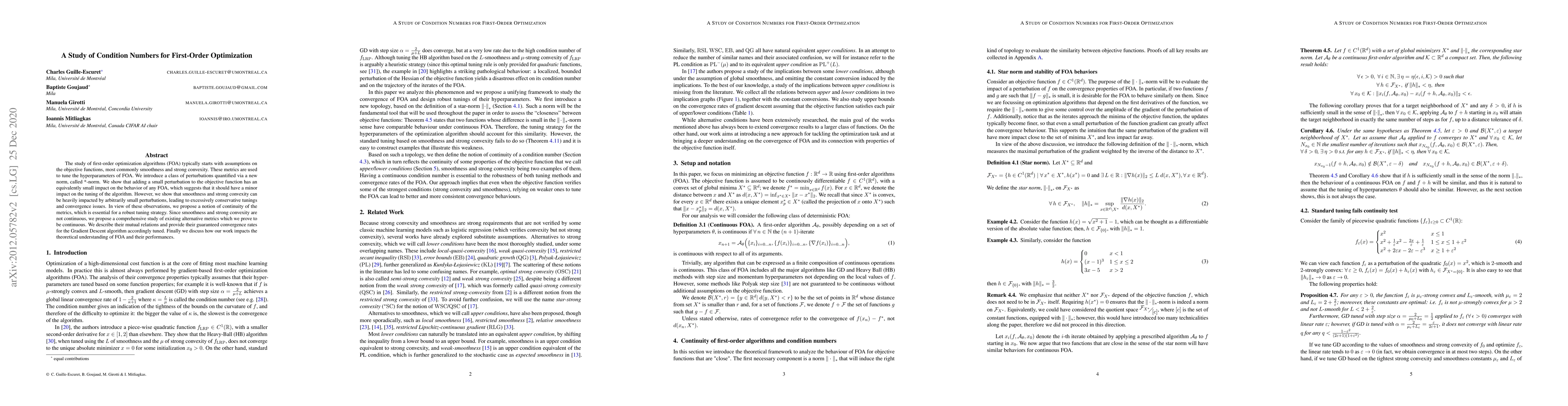 Thumbnail for A Study of Condition Numbers for First-Order Optimization
