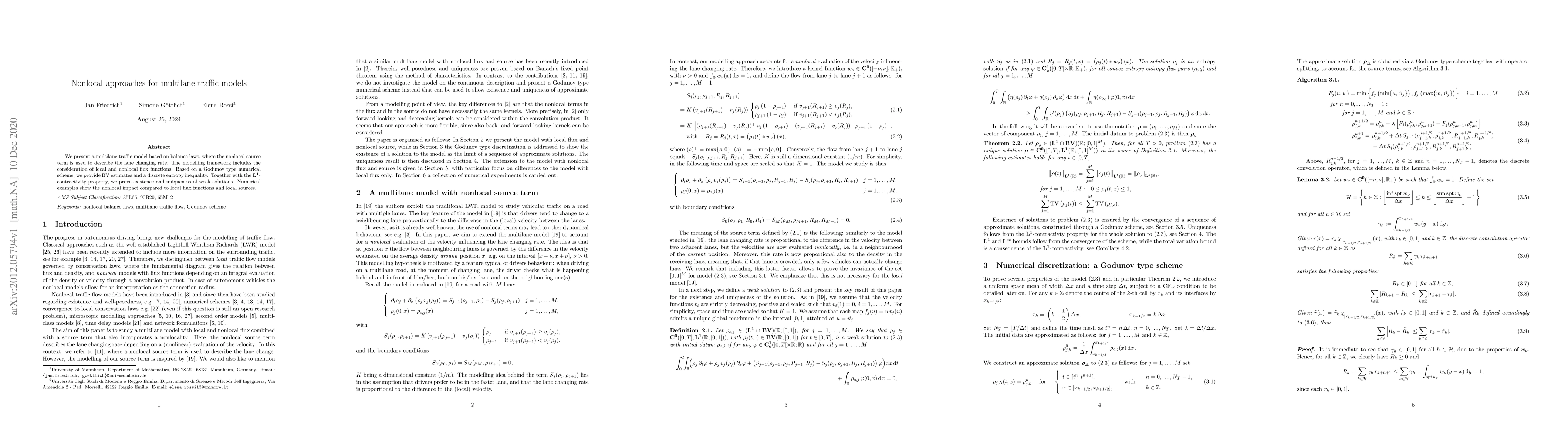 Thumbnail for Nonlocal approaches for multilane traffic models
