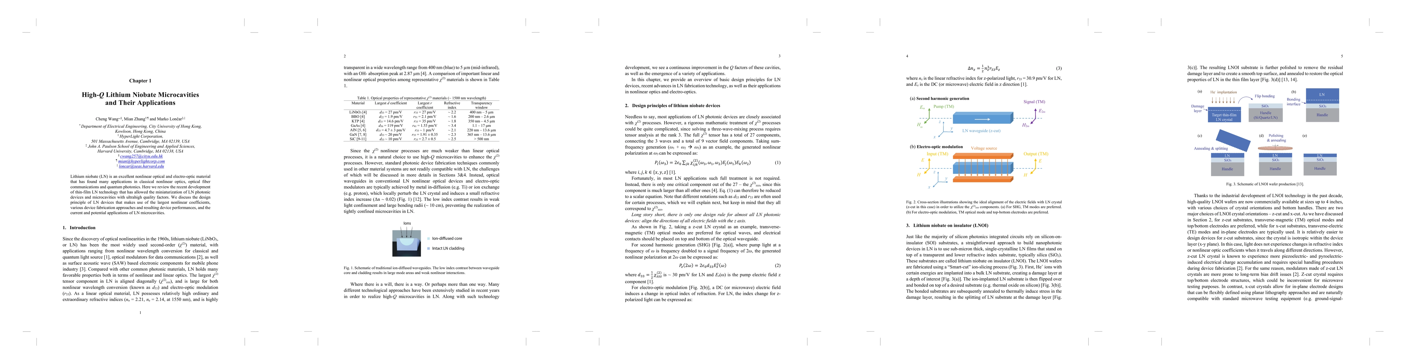 Thumbnail for High-Q Lithium Niobate Microcavities and Their Applications
