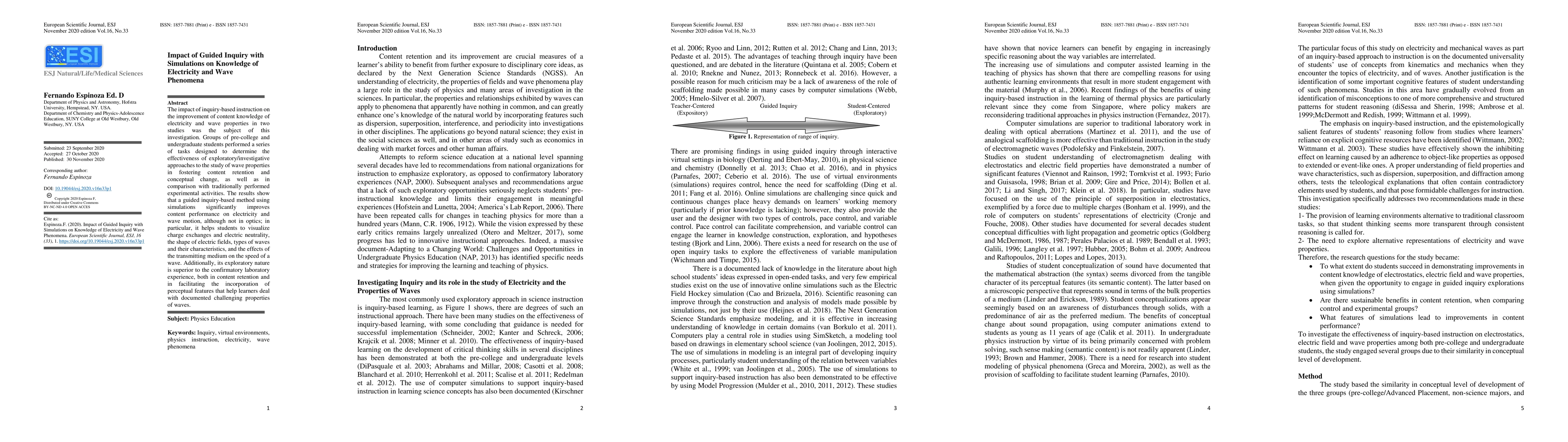 Thumbnail for Impact of Guided Inquiry with Simulations on Knowledge of Electricity
  and Wave Phenomena