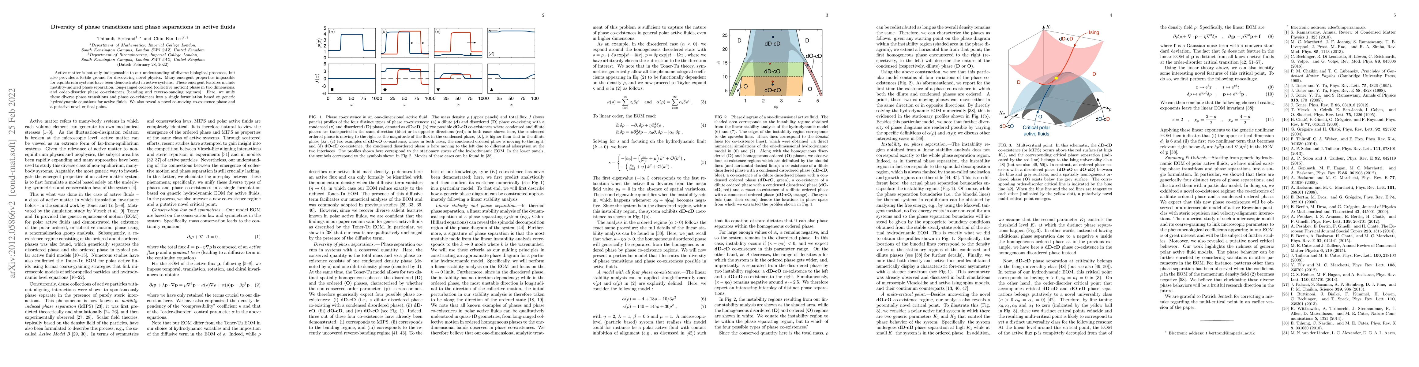 Thumbnail for Diversity of phase transitions and phase separations in active fluids