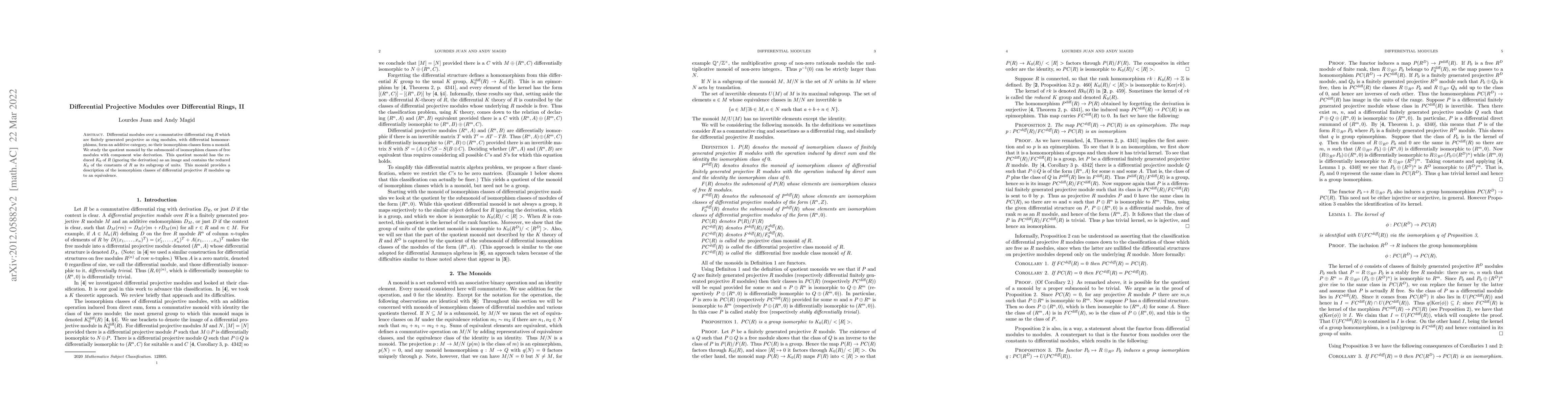 Thumbnail for Differential Projective Modules over Differential Rings, II