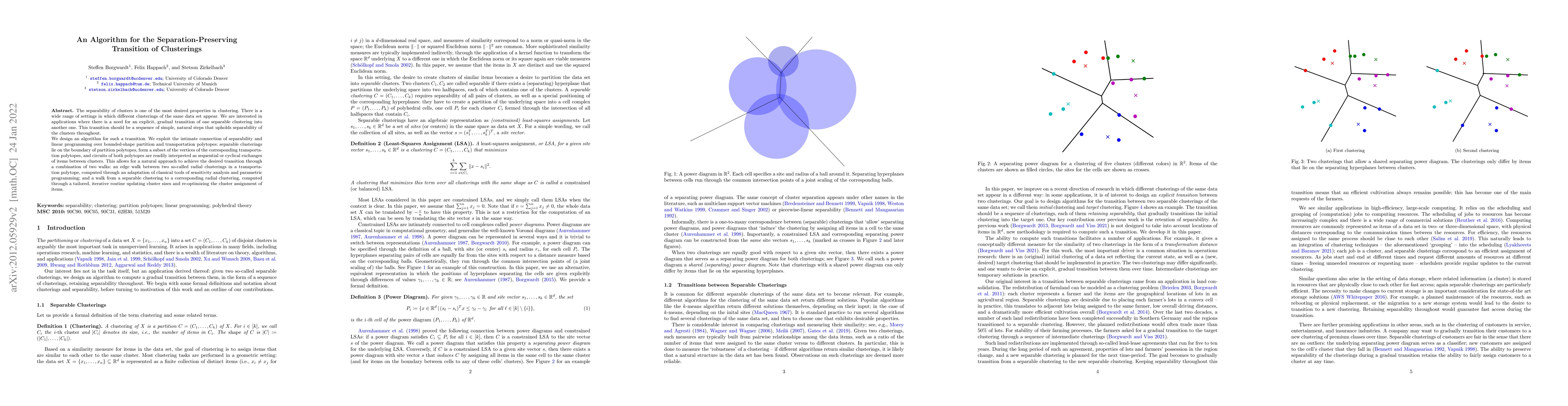 Thumbnail for An Algorithm for the Separation-Preserving Transition of Clusterings