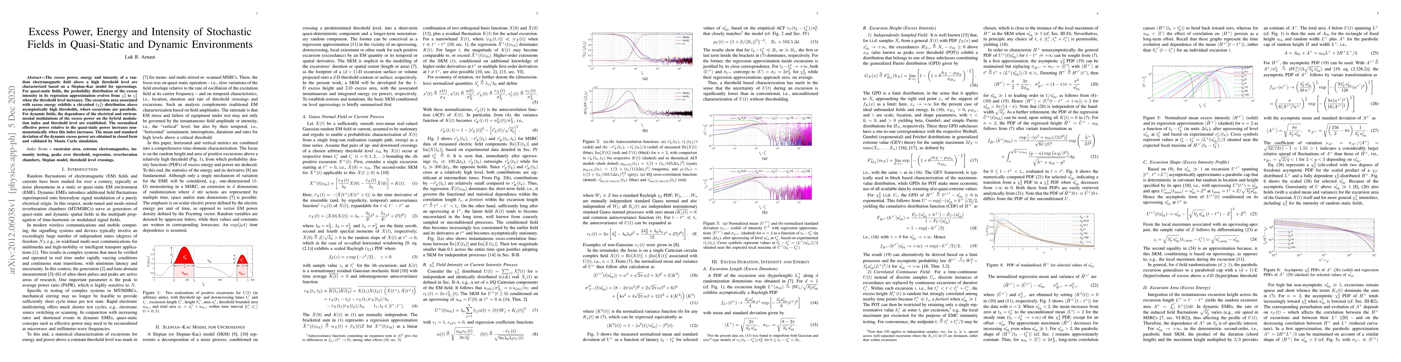 Thumbnail for Excess Power, Energy and Intensity of Stochastic Fields in Quasi-Static
  and Dynamic Environments