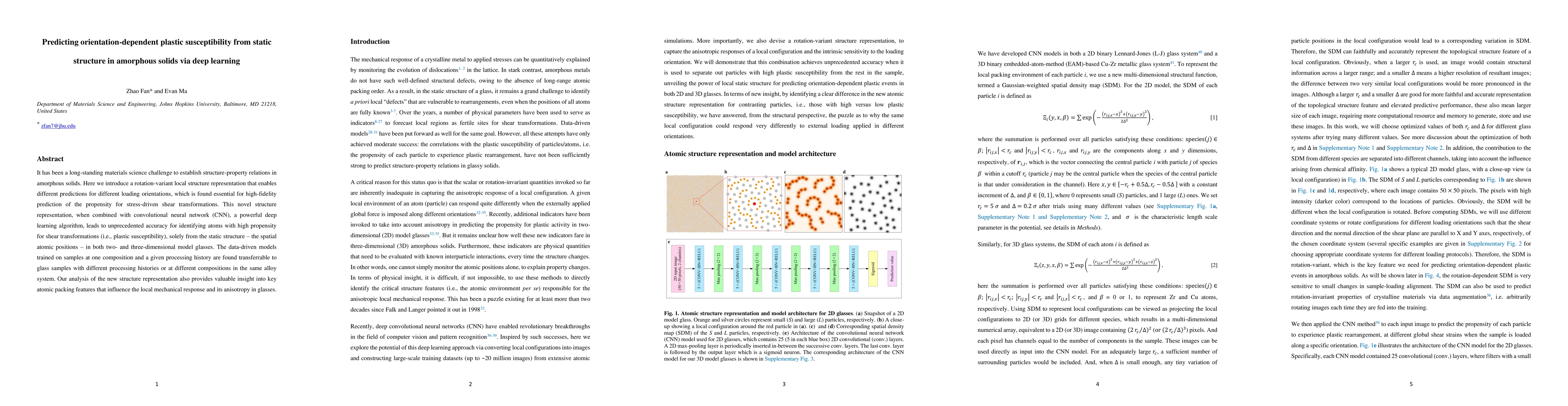 Thumbnail for Predicting orientation-dependent plastic susceptibility from static
  structure in amorphous solids via deep learning