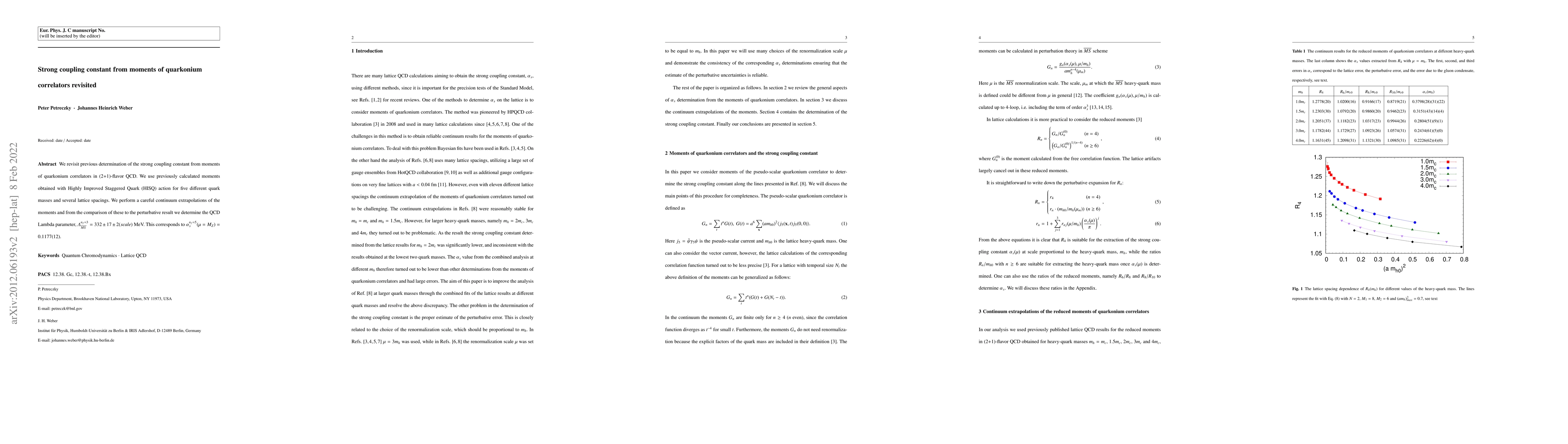 Thumbnail for Strong coupling constant from moments of quarkonium correlators
  revisited