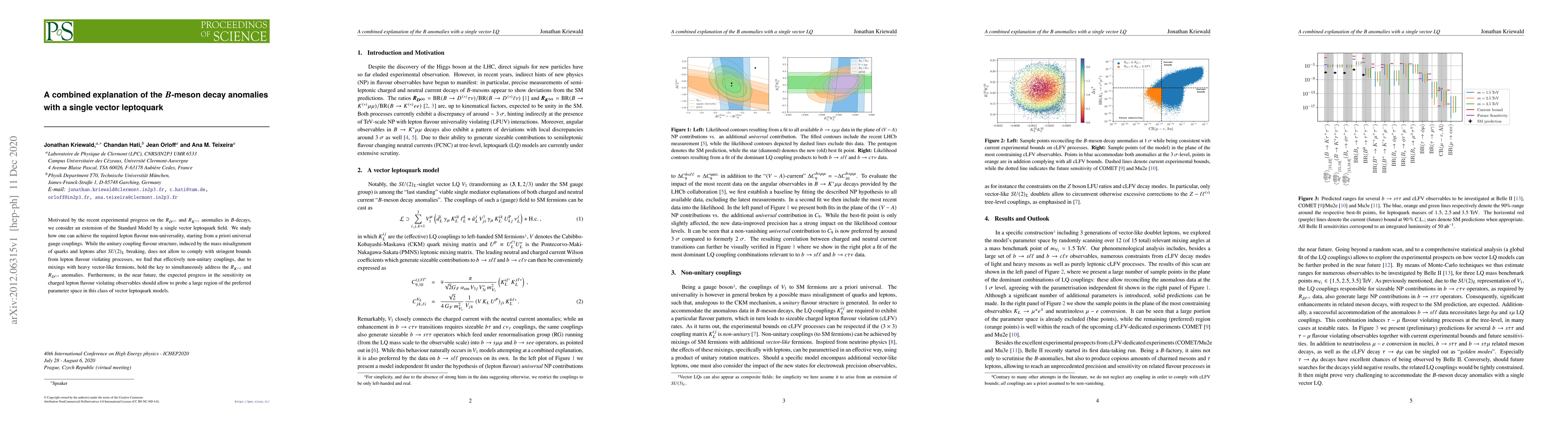 Thumbnail for A combined explanation of the $B$-meson decay anomalies with a single
  vector leptoquark