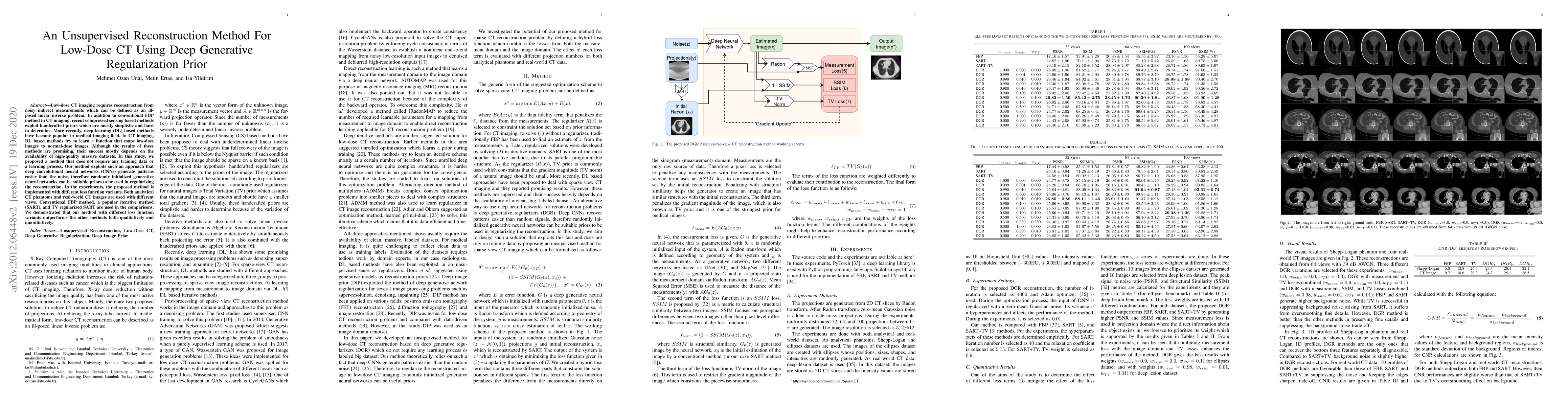 Thumbnail for An Unsupervised Reconstruction Method For Low-Dose CT Using Deep
  Generative Regularization Prior
