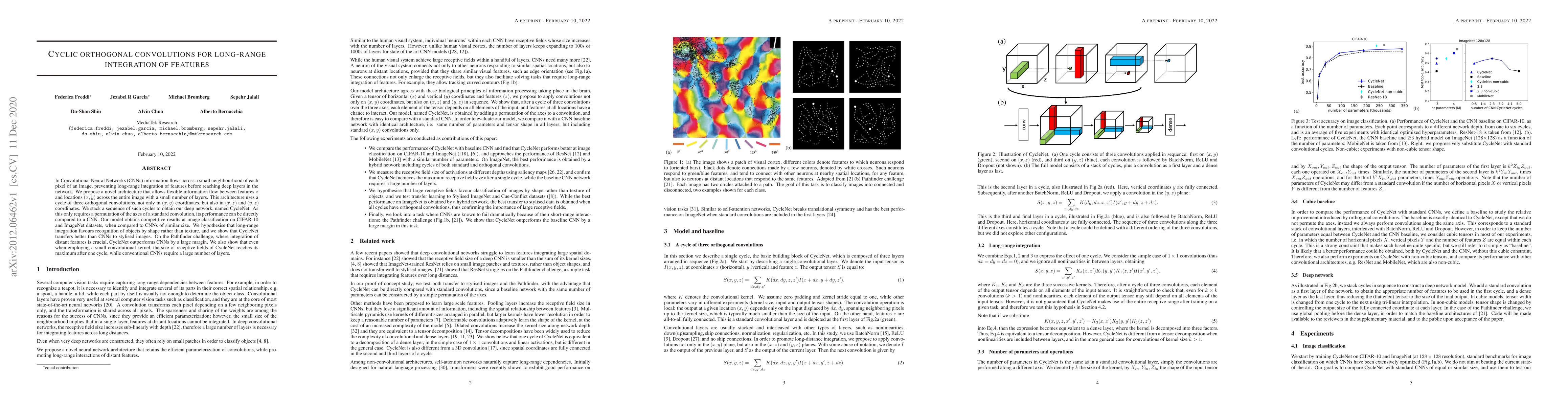 Thumbnail for Cyclic orthogonal convolutions for long-range integration of features