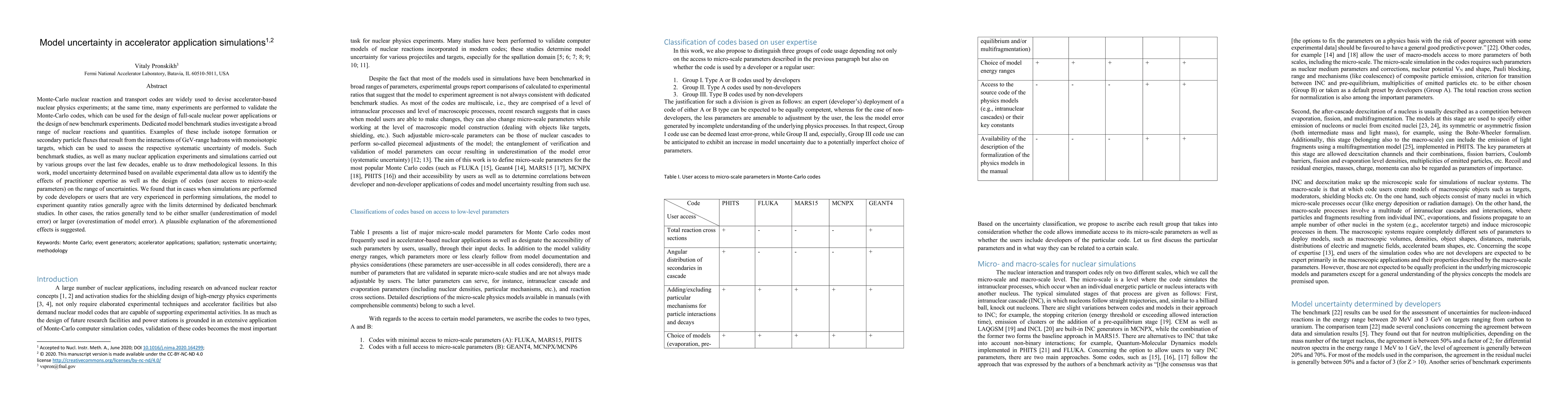 Thumbnail for Model uncertainty in accelerator application simulations