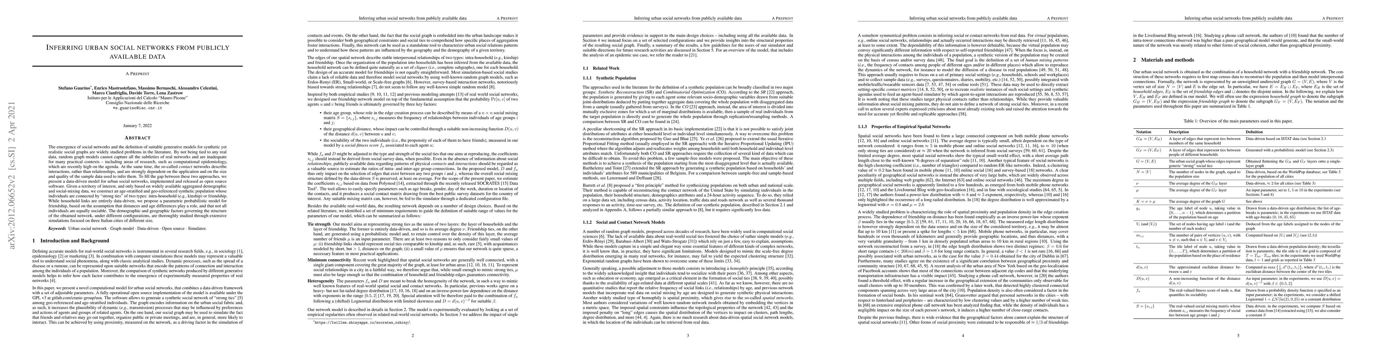 Thumbnail for Inferring urban social networks from publicly available data