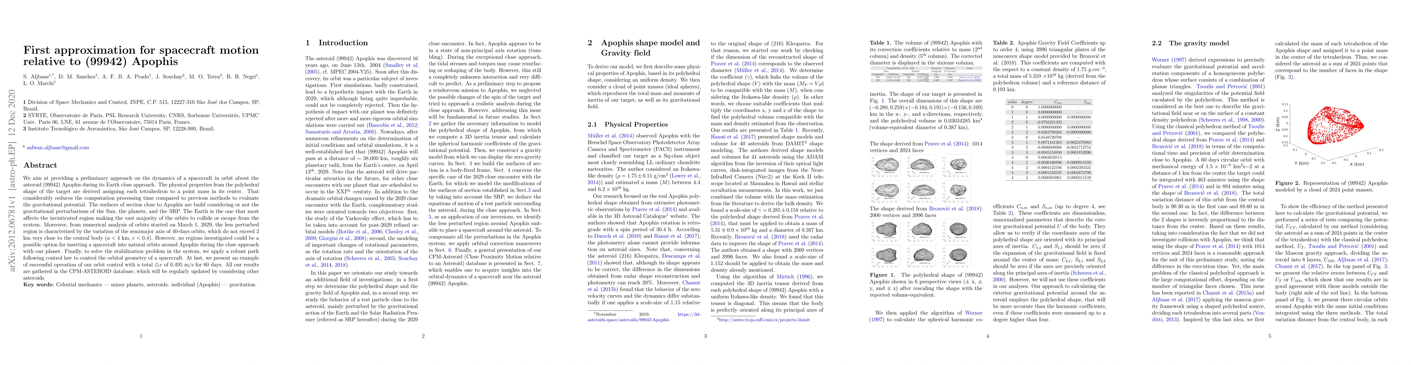 Thumbnail for First approximation for spacecraft motion relative to (99942) Apophis
